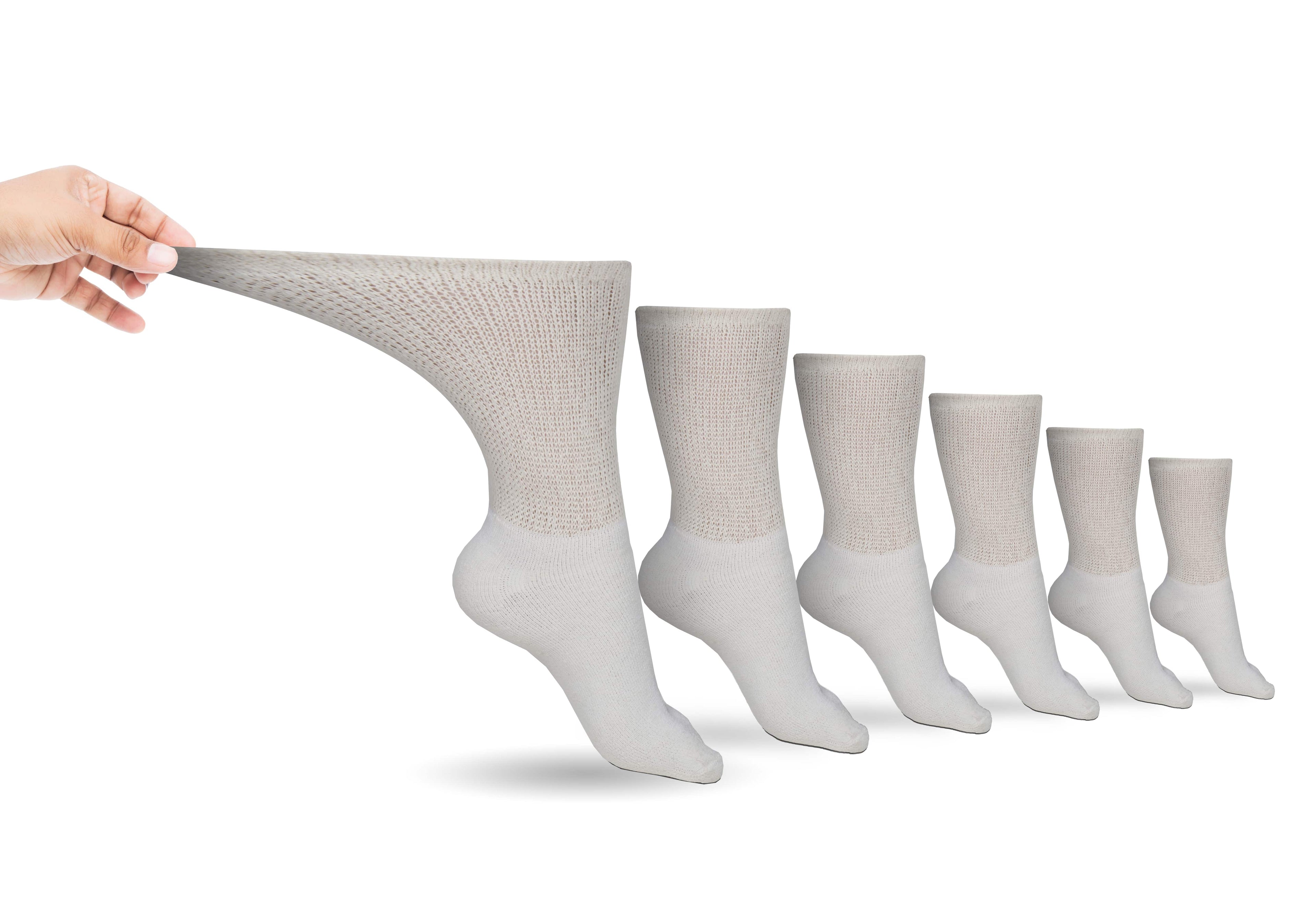 Men's Cotton Diabetic Crew Socks (6 Pair)